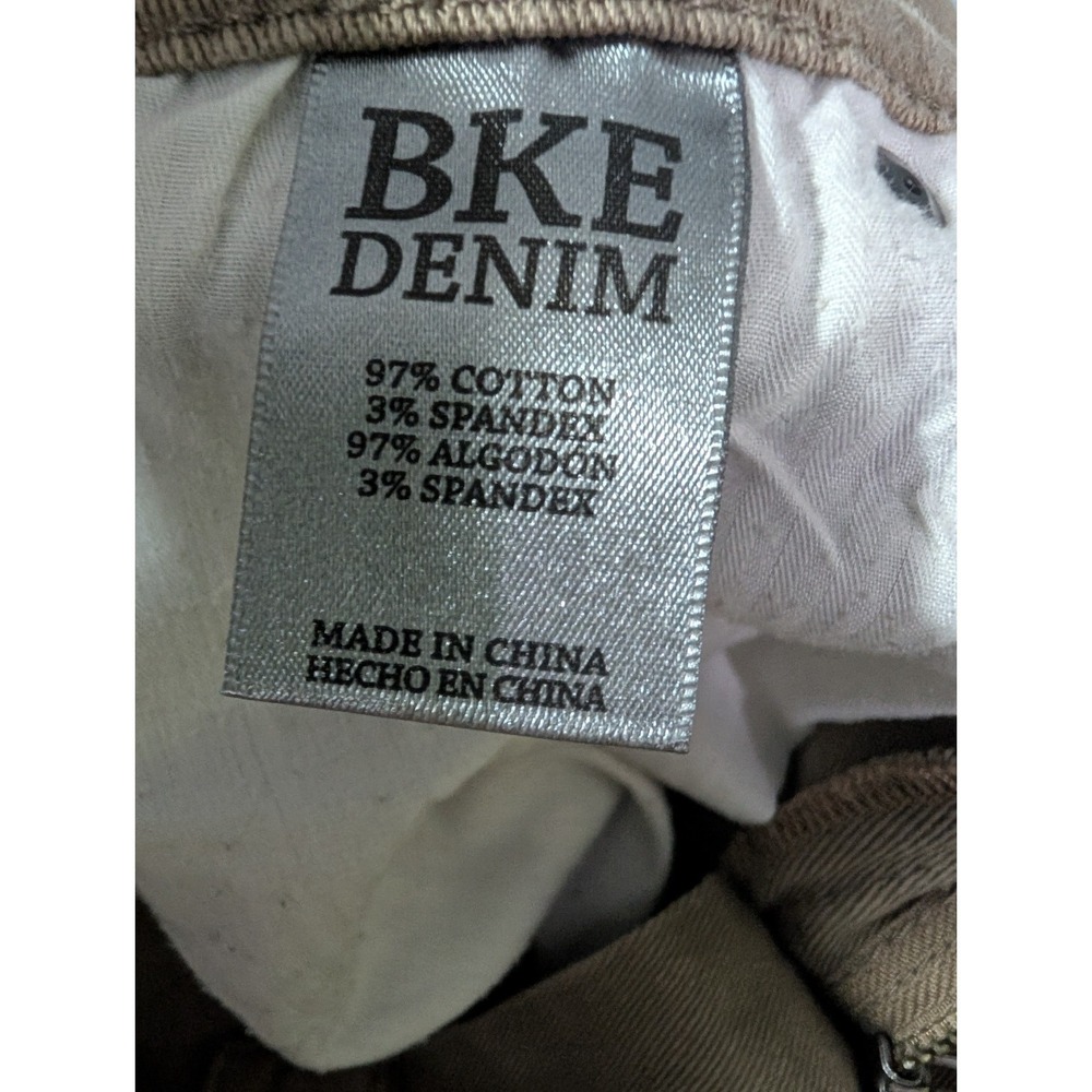 BKE Jake Straight Leg Jeans Mens 31R Beige Khaki Stretch Denim Pants - Picture 4 of 10